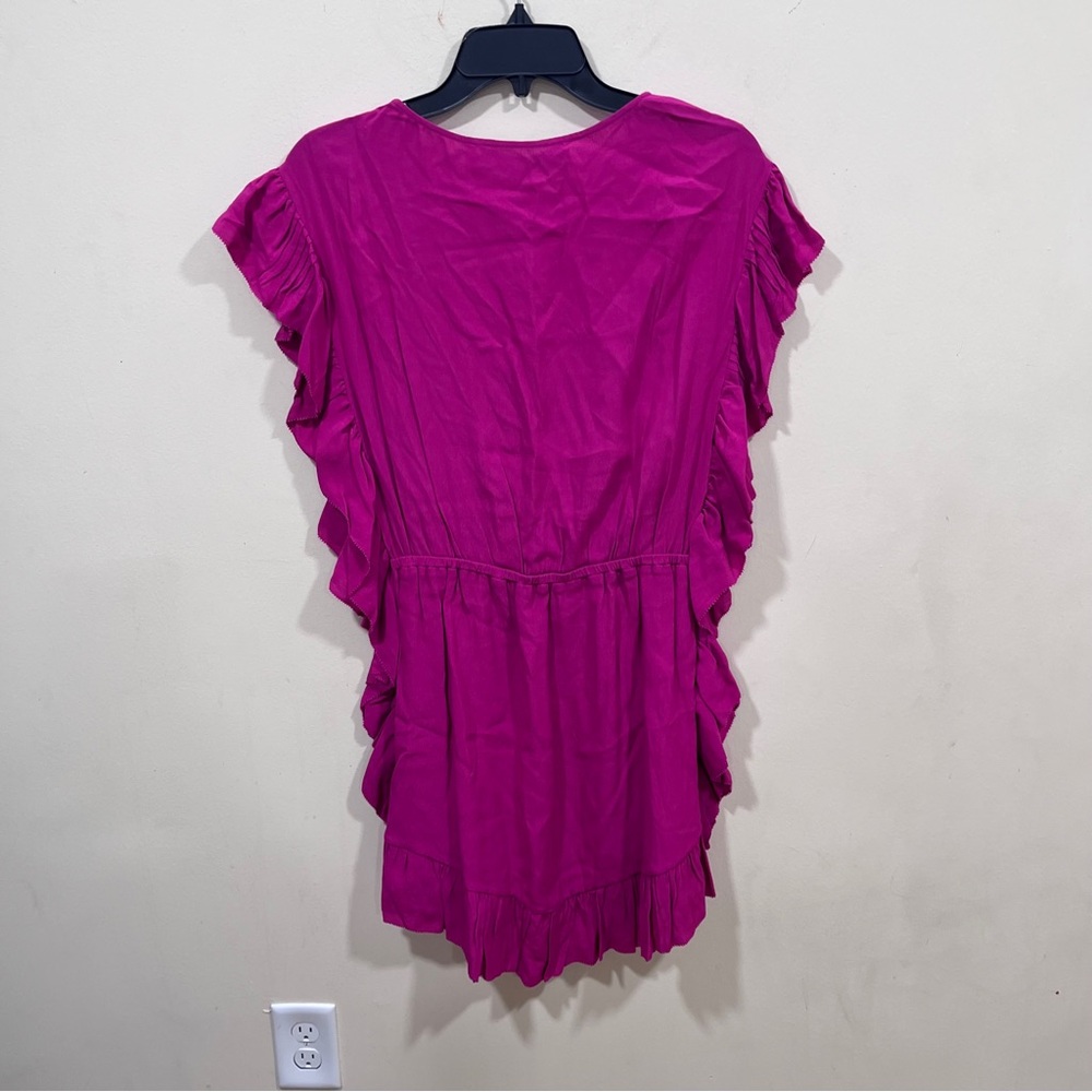 IRO NWT $425 Zestful Lace Trim Mini Dress Fuschia size 36 - Picture 8 of 8